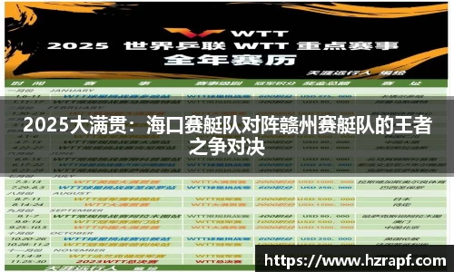 2025大满贯：海口赛艇队对阵赣州赛艇队的王者之争对决